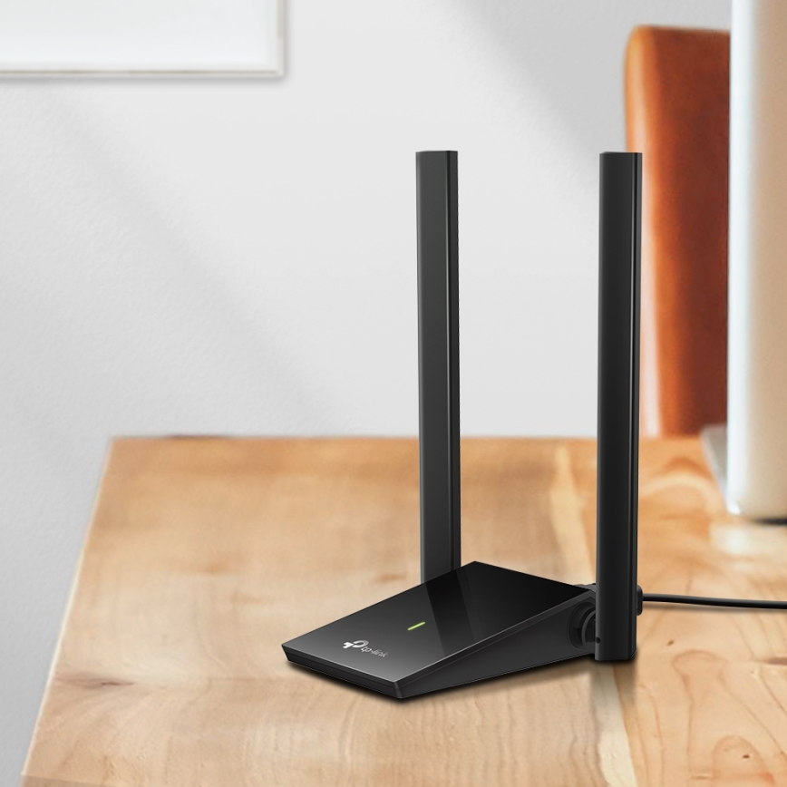 TP-Link - Archer T4U Plus bezvadu USB tīkla adapteris ar antenām ar augstu pastiprinājumu (Wi‑Fi)