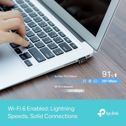 TP-Link - Bezvadu Wi-Fi 6 USB nano adapters Archer TX1U Nano