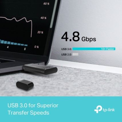 TP-Link - Divjoslu bezvadu USB adapters ar Wi-Fi 6 Archer TX20U