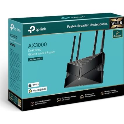 TP-Link - Divjoslu gigabita Wi‑Fi 6 maršrutētājs Archer AX53
