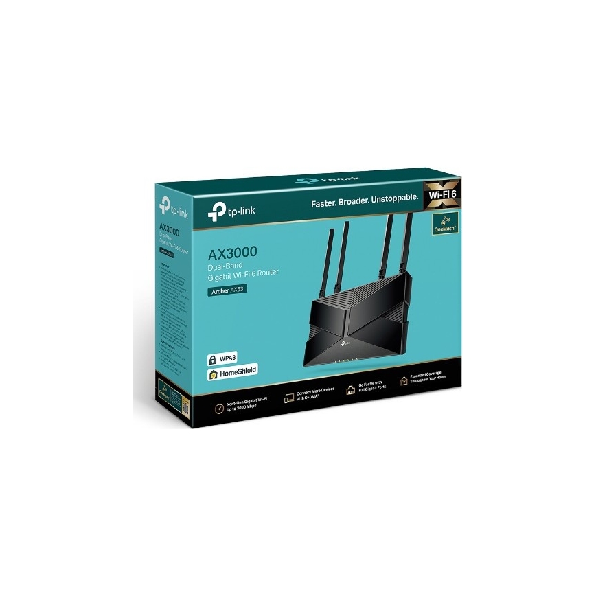 TP-Link - Divjoslu gigabita Wi‑Fi 6 maršrutētājs Archer AX53