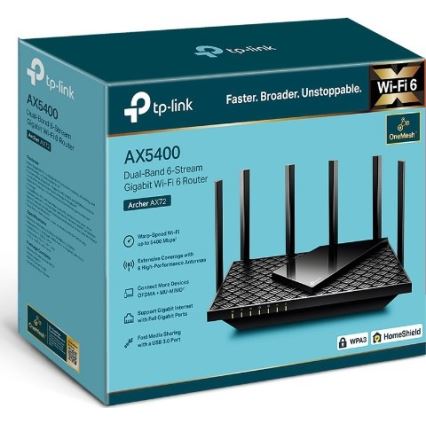 TP-Link - Divjoslu gigabita Wi‑Fi 6 maršrutētājs Archer AX72
