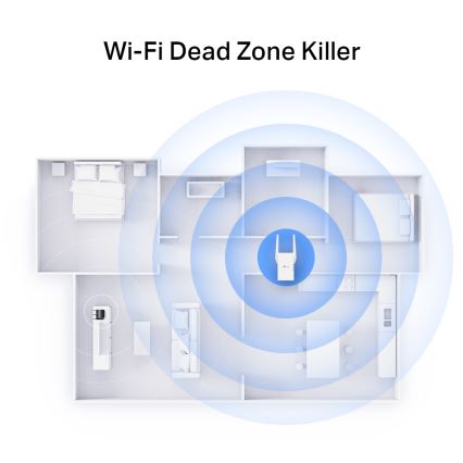 TP-Link - Divjoslu Wi-Fi 6 pastiprinātājs RE705X