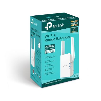 TP-Link - Divjoslu Wi-Fi 6 pastiprinātājs RE705X