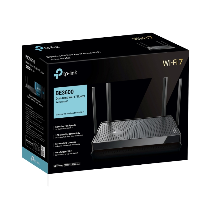 TP-Link - Divjoslu Wi-Fi 7 maršrutētājs Archer BE230