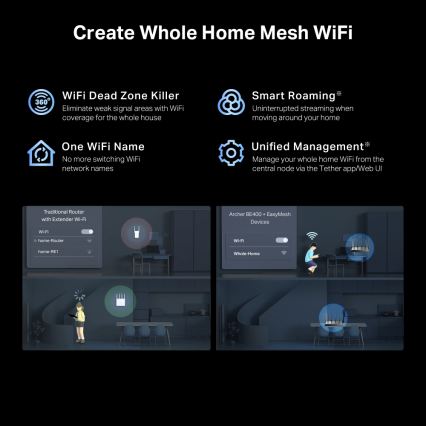 TP-Link - divjoslu Wi-Fi 7 maršrutētājs Archer BE400
