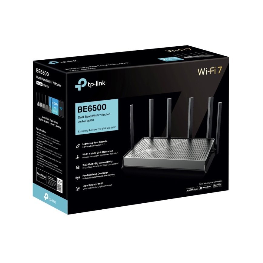 TP-Link - divjoslu Wi-Fi 7 maršrutētājs Archer BE400