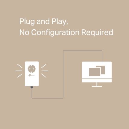 TP-Link - Gigabita Powerline starta komplekts ar iebūvētu kontaktligzdu