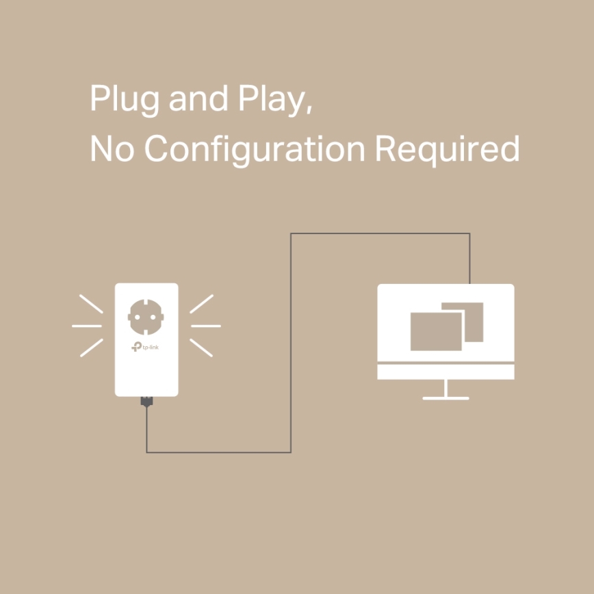 TP-Link - Gigabita Powerline starta komplekts ar iebūvētu kontaktligzdu