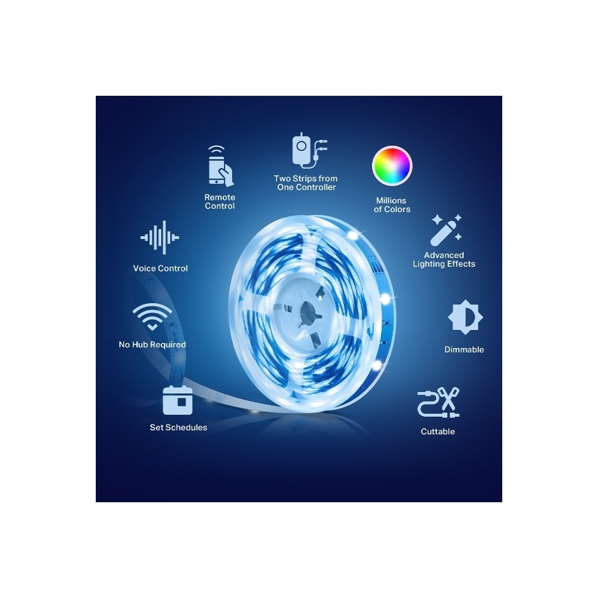 TP-Link - LED RGBW lente ar regulējamu spilgtumu 5 m LED/20,5W/230V Wi-Fi