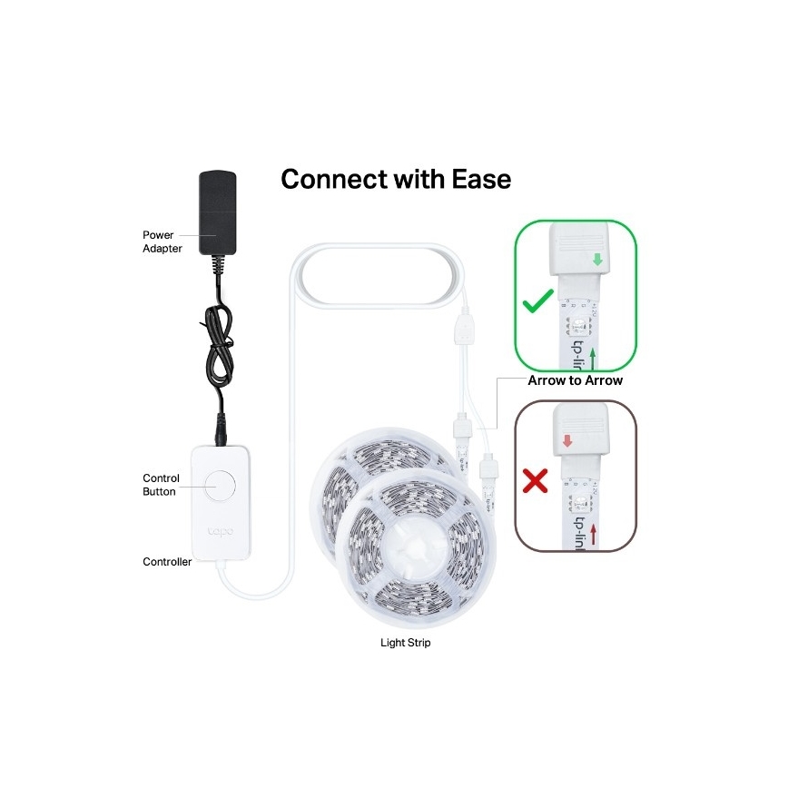 TP-Link - LED RGBW lente ar regulējamu spilgtumu 5 m LED/20,5W/230V Wi-Fi