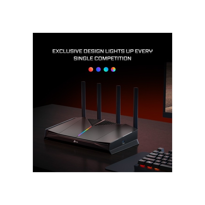TP-Link - Spēļu divjoslu Wi-Fi 7 maršrutētājs Archer GE230