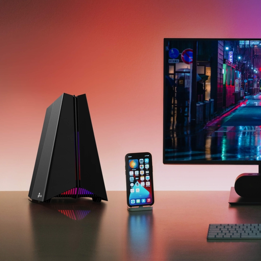 TP-Link - Spēļu trīs joslu Wi-Fi 7 maršrutētājs Archer GE550