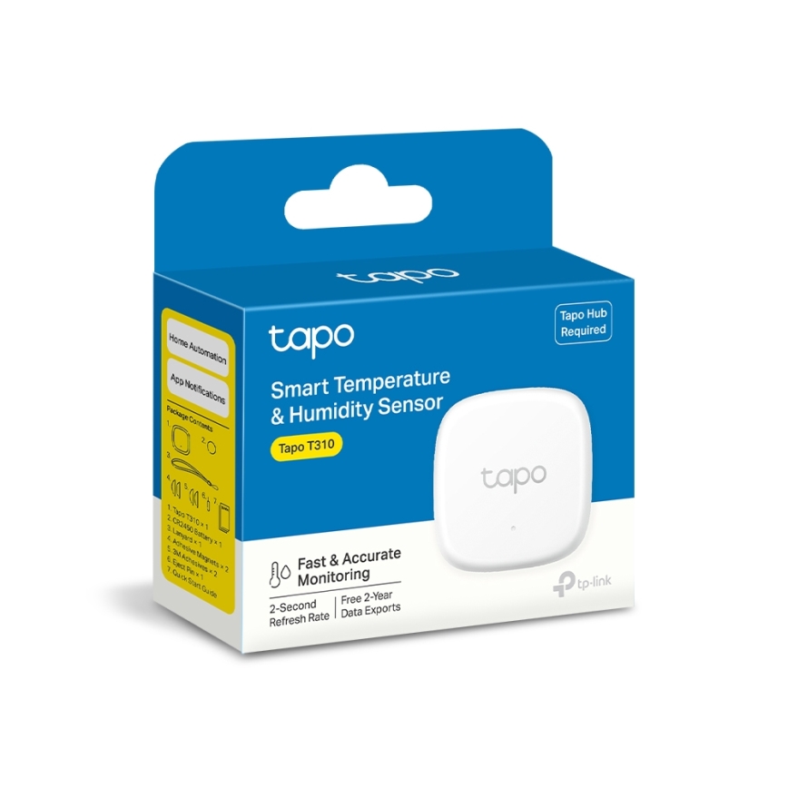 TP-Link - Temperatūras un mitruma viedais sensors 1xCR2450 Wi-Fi