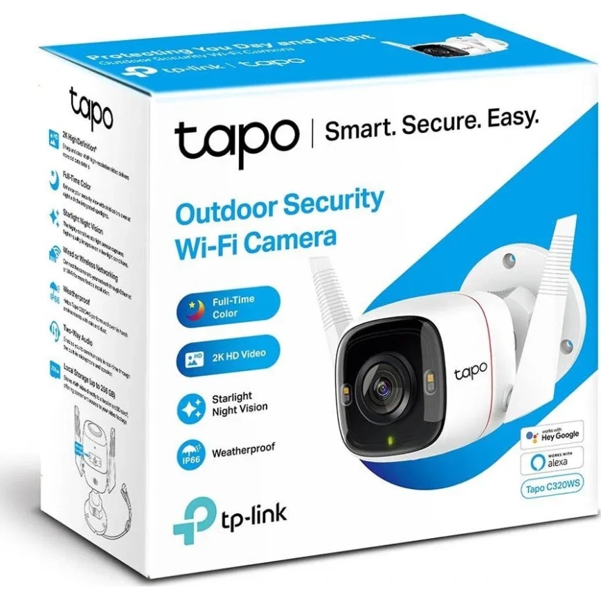 TP-Link - Viedā āra kamera ar sensoru, IP66 un Wi-Fi