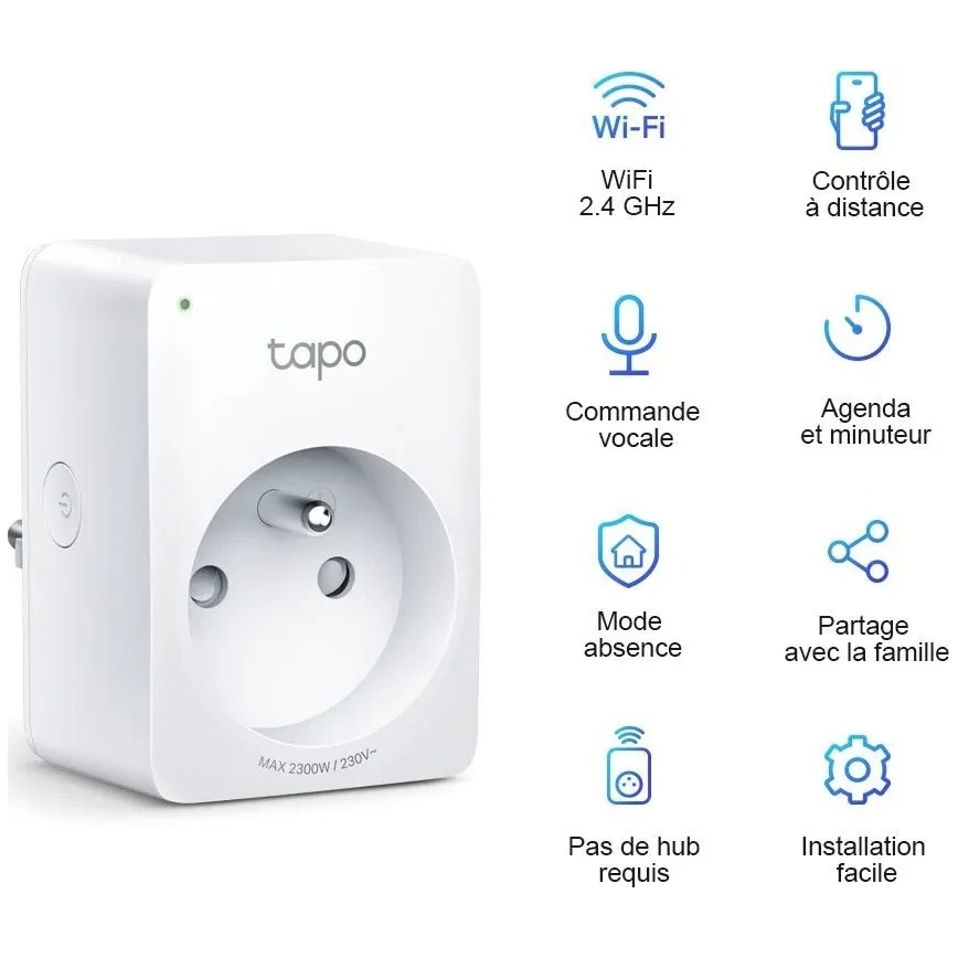 TP-Link - Viedā kontaktligzda E 2300W Wi-Fi