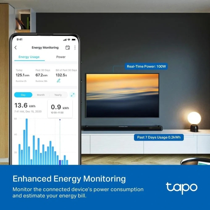 TP-Link - Viedā kontaktligzda E MATTER 3680W Wi-Fi