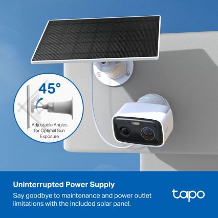 TP-Link - Viedā saules kamera 5200 mAh 5V IP65 Wi-Fi