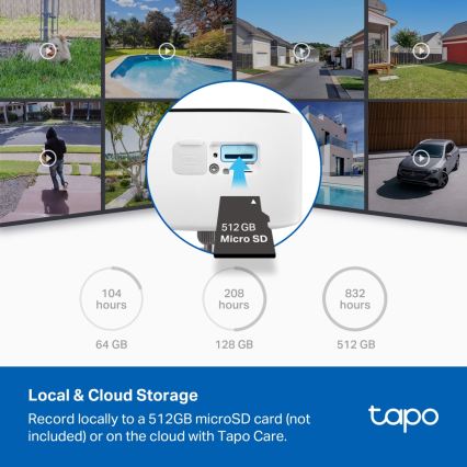 TP-Link - Viedā saules kamera 5200 mAh 5V IP65 Wi-Fi