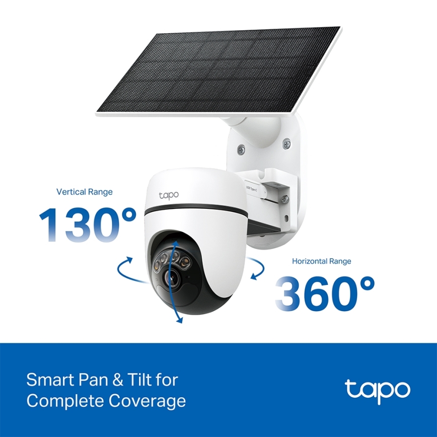 TP-Link - Viedā saules kamera 5V IP65 Wi-Fi