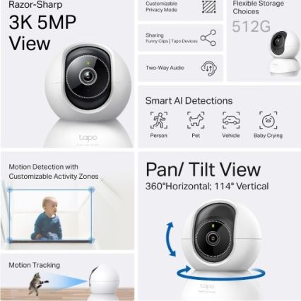 TP-Link - Viedā Wi‑Fi kamera Tuya