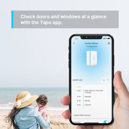 TP-Link - Viedais kontakta sensors 1xCR2032 Wi-Fi