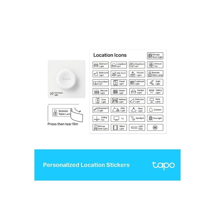 TP-Link - Viedais pieskāriena aptumšošanas slēdzis 1xCR2032 Wi-Fi