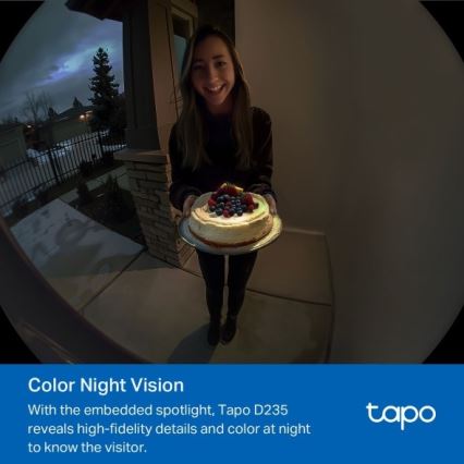 TP-Link - Viedais video durvju zvans 2K 10000 mAh IP66 Wi-Fi Tuya