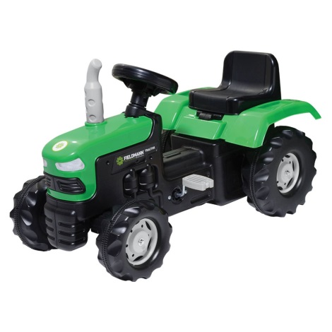 Traktors ar pedāļiem melns/zaļš