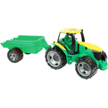 Traktors ar piekabi 71 cm zaļš/dzeltens