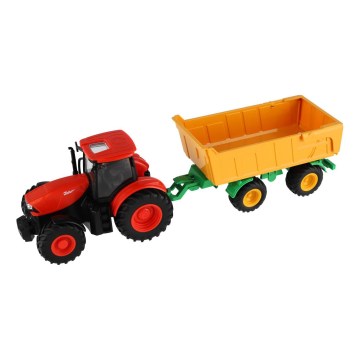Traktors Zetor ar piekabi 2x AA + tālvadība