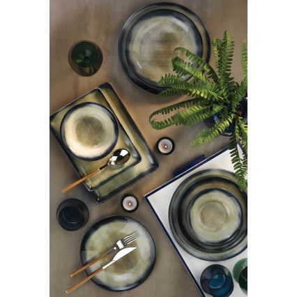 Trauku komplekts 26 gab. zils/brūns/porcelāns