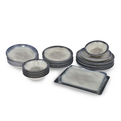 Trauku komplekts 26 gab. zils/brūns/porcelāns