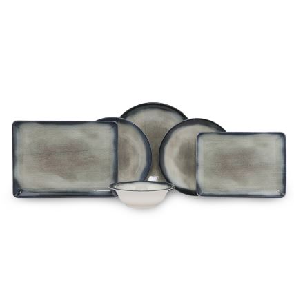 Trauku komplekts 26 gab. zils/brūns/porcelāns