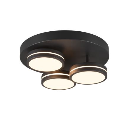 Trio - LED dimmējama griestu lampa FRANKLIN 3xLED/8,5 W/230 V 3000 K Ø 35 cm melna