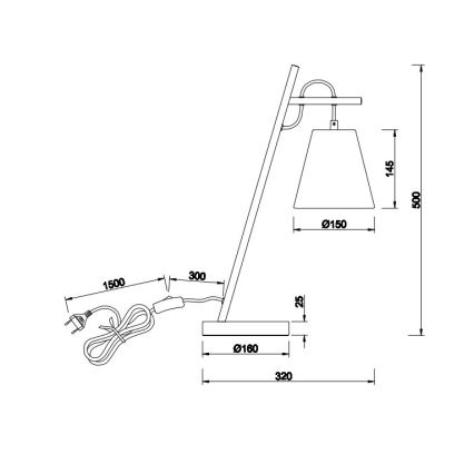 Trio - Galda lampa ANDREUS 1xE14/40W/230V