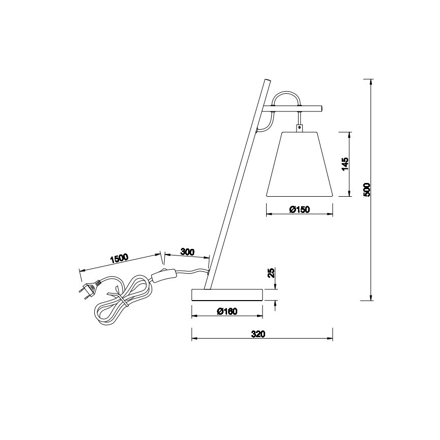 Trio - Galda lampa ANDREUS 1xE14/40W/230V