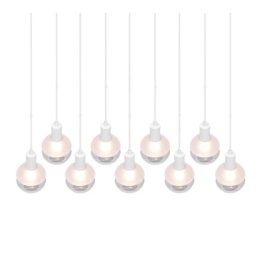 Trio - Griestu lustra uz vada MELA 9xE14/25W/230V balta