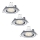 TRIO - KOMPLEKTS 3x LED aptumšojams iebūvējams griestu gaismeklis LED/5,5W/230V