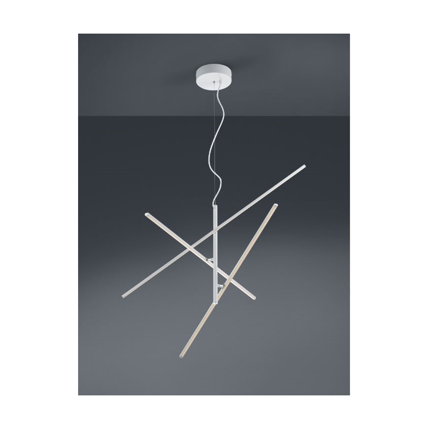 Trio - LED Aptumšojama lustra ar auklu TIRIAC 3xLED/8,5W/230V balta