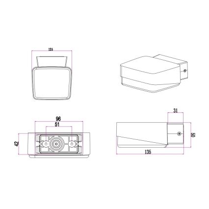 Trio - LED Āra sienas lampa JUBA LED/10W/230V IP65