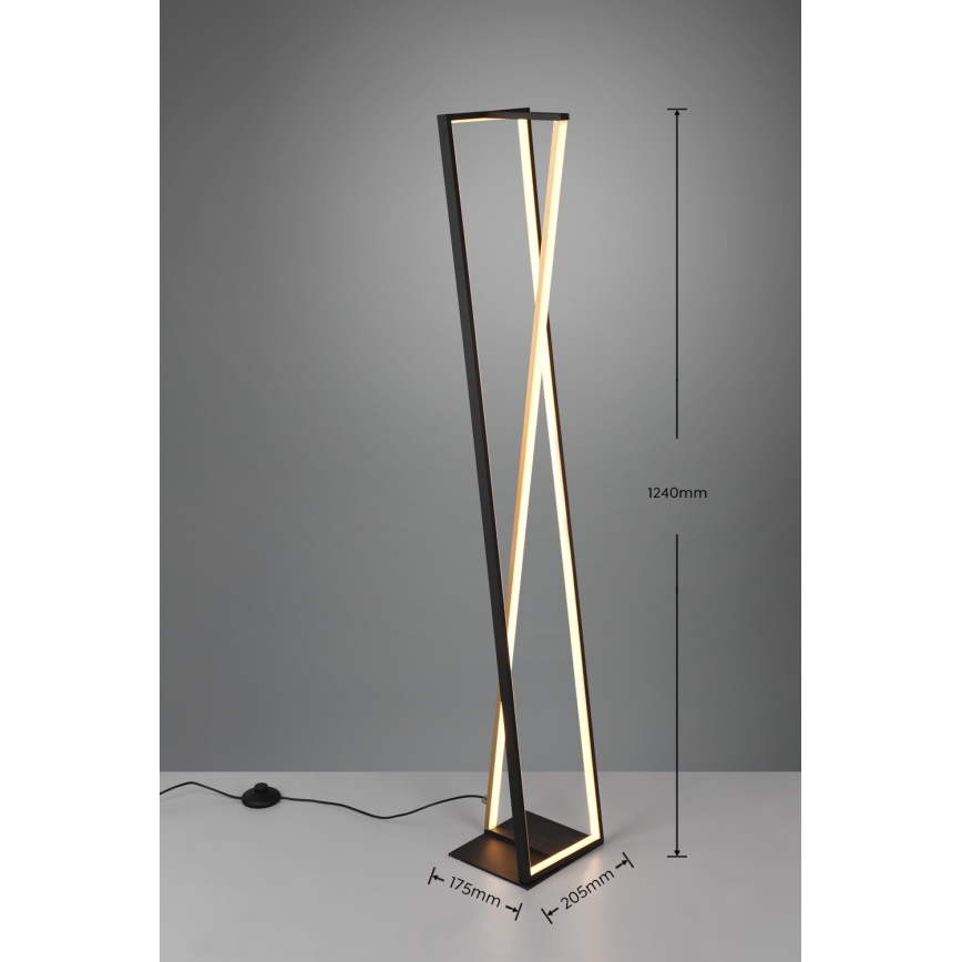 Trio - EDGE LED grīdas lampa ar regulējamu spilgtumu LED/26W/230V 2300/3000/4000K melna/zelta