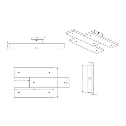 Trio - LED Griestu lampa DENVER 3xLED/10W/230