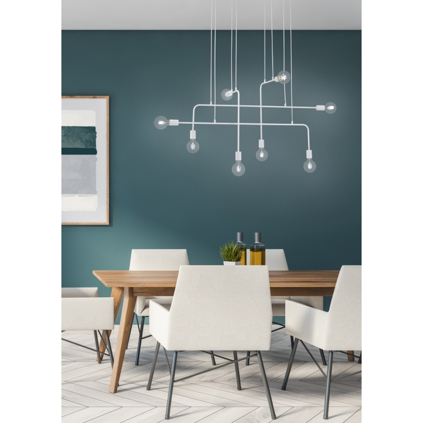 Trio - Lustra ar auklu CONNOR 8xE27/10W/230V