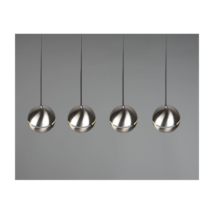 Trio - Lustra ar auklu FLETCHER 4xE14/40W/230V matēts hroms