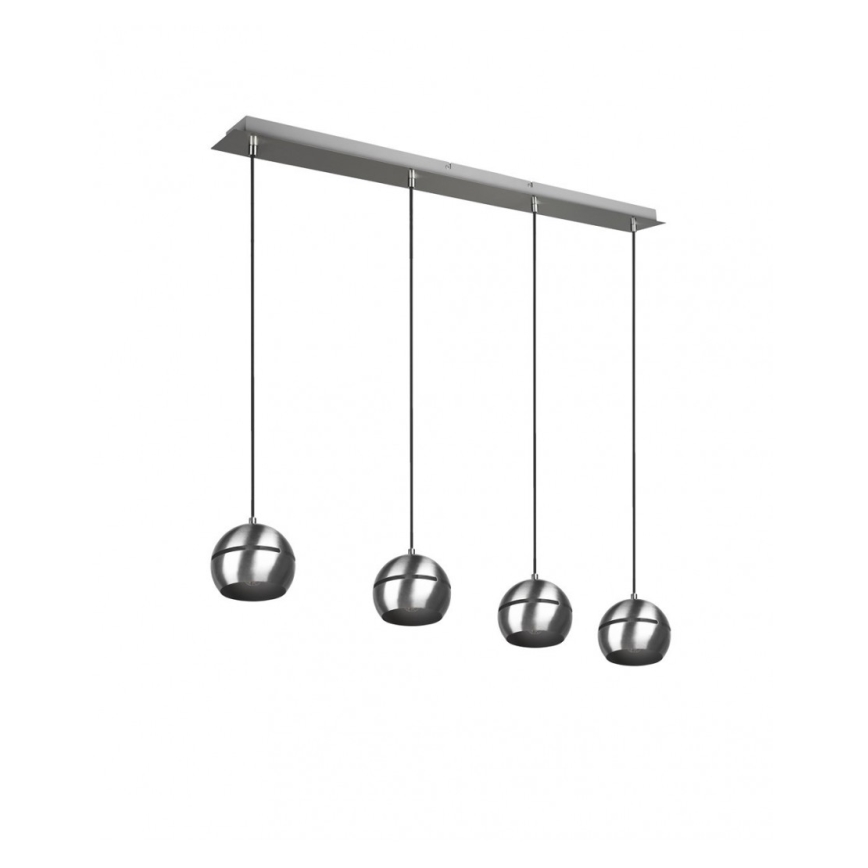 Trio - Lustra ar auklu FLETCHER 4xE14/40W/230V matēts hroms