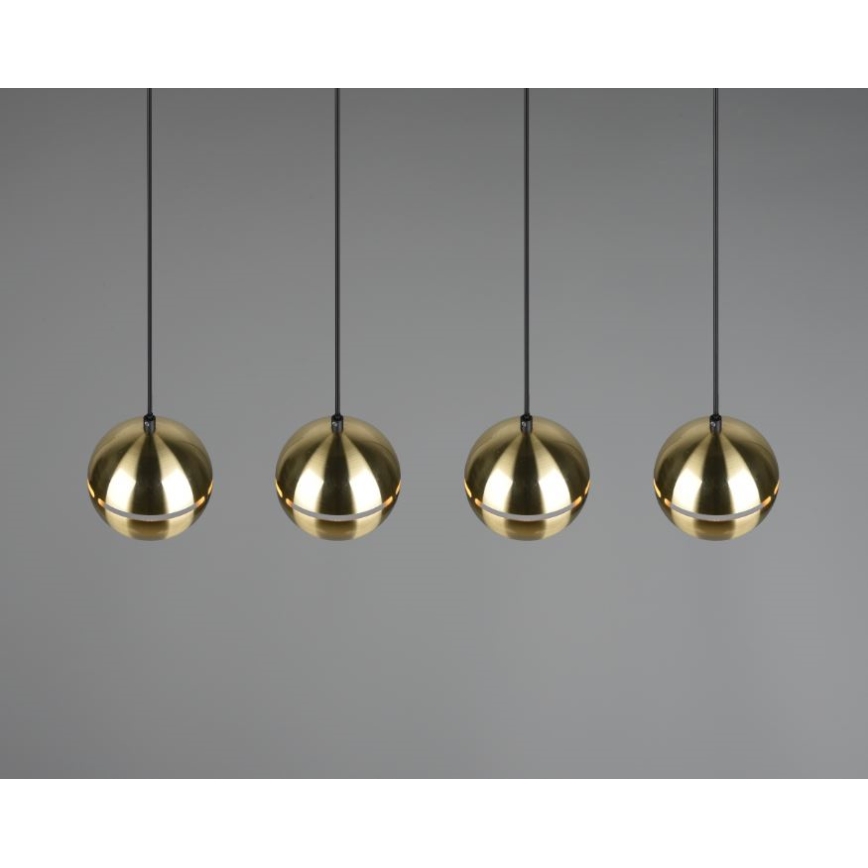 Trio - Lustra ar auklu FLETCHER 4xE14/40W/230V misiņš