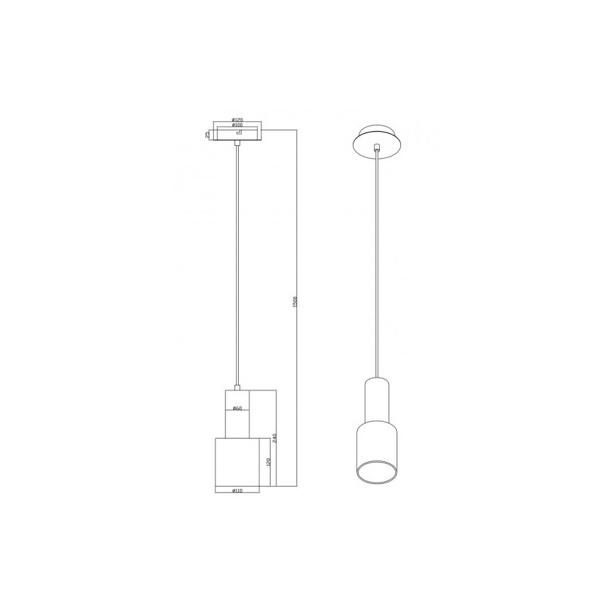 Trio - Lustra ar auklu WAILER 1xGU10/5W/230V bēša