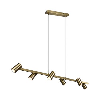 Trio - Lustra uz troses MARLEY 6xGU10/35W/230V misiņš