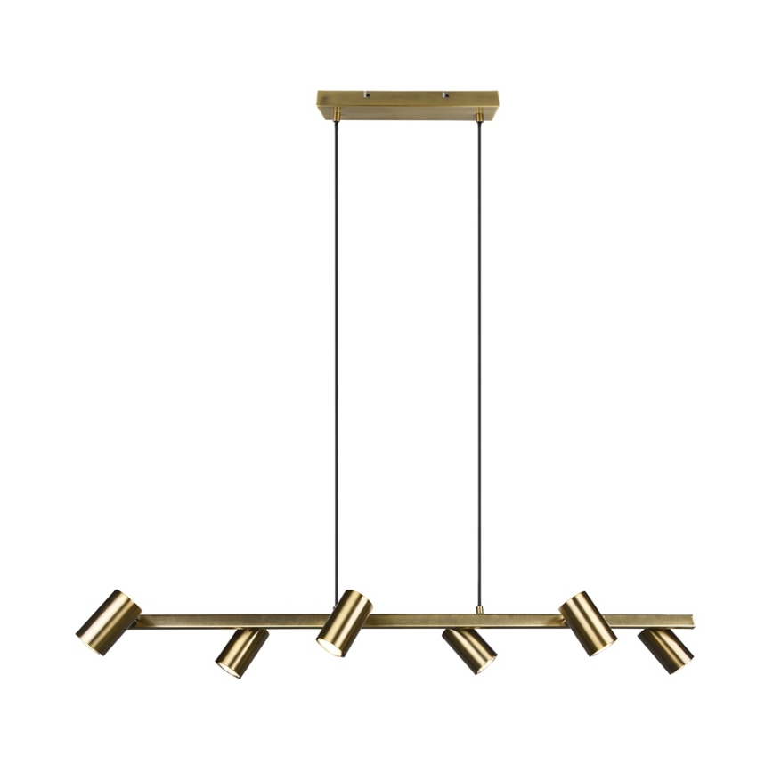 Trio - Lustra uz troses MARLEY 6xGU10/35W/230V misiņš